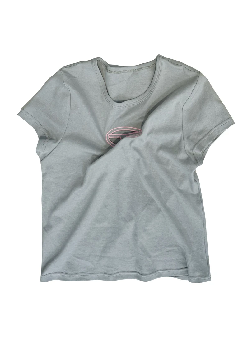 《An ni》 ·圆领刺绣极简T恤女 5802