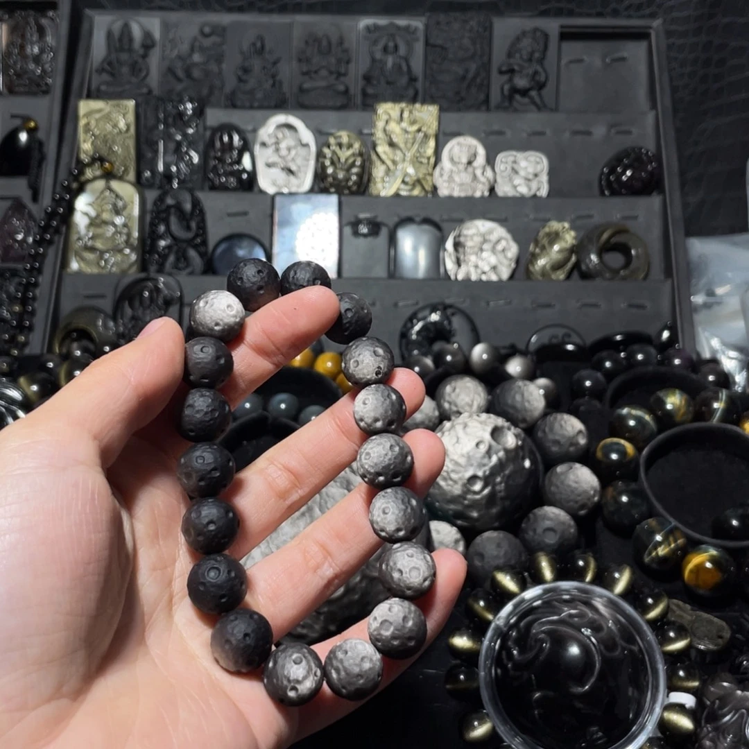 韩***程黑曜岩未镶嵌珠宝奇石