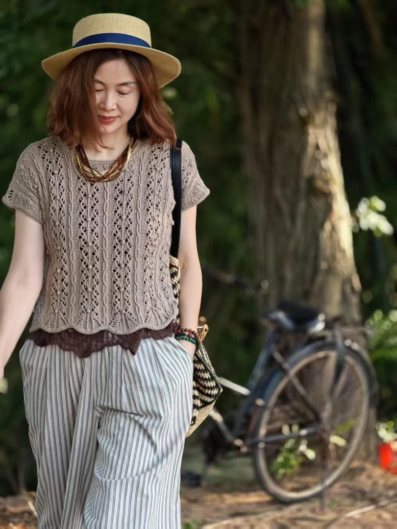 《如初》高品质亮丝结子棉麻线  手工编织线材柔软亲肤  透气舒适