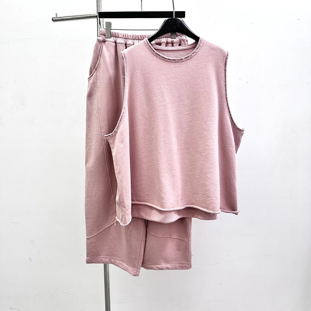 莹莹欧货【圈棉工装马夹套装】女春季个性时尚马甲工装裤两件套