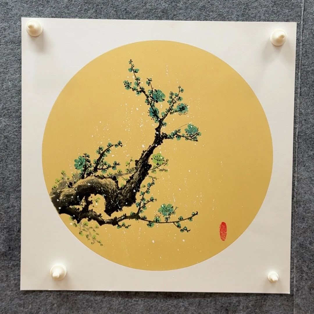 国画50斗方卡纸作品花鸟