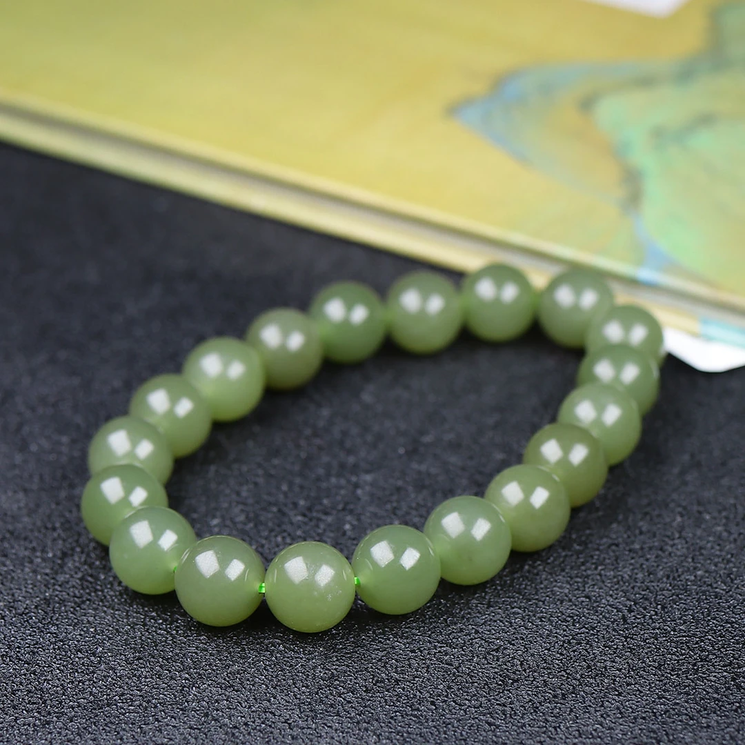 112377和田玉圆珠手串