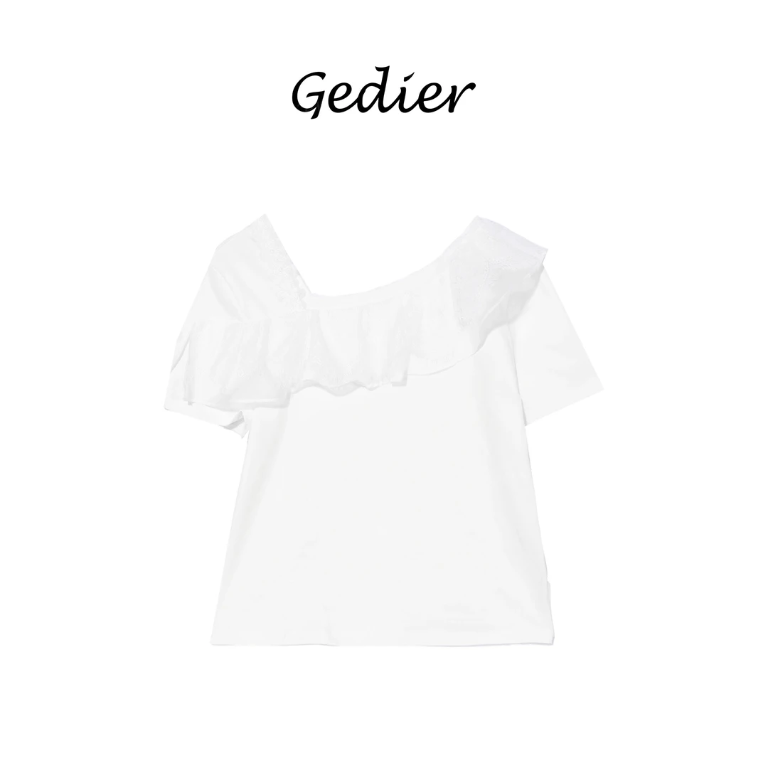 【歌蒂尔Gedier】2025年夏季欧若风时尚百搭蕾丝花边上衣TG520361Y