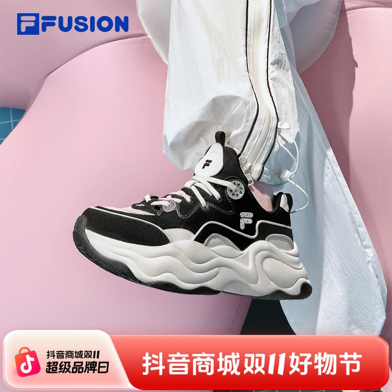 泡泡鞋 丨FILA斐乐潮牌女子鞋厚底老爹跑步百搭增高约3CM多巴胺鞋