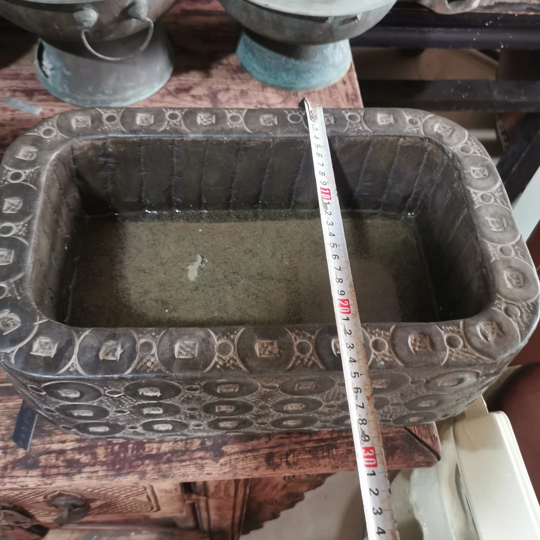 金钱青石盆装饰摆件养鱼养荷花