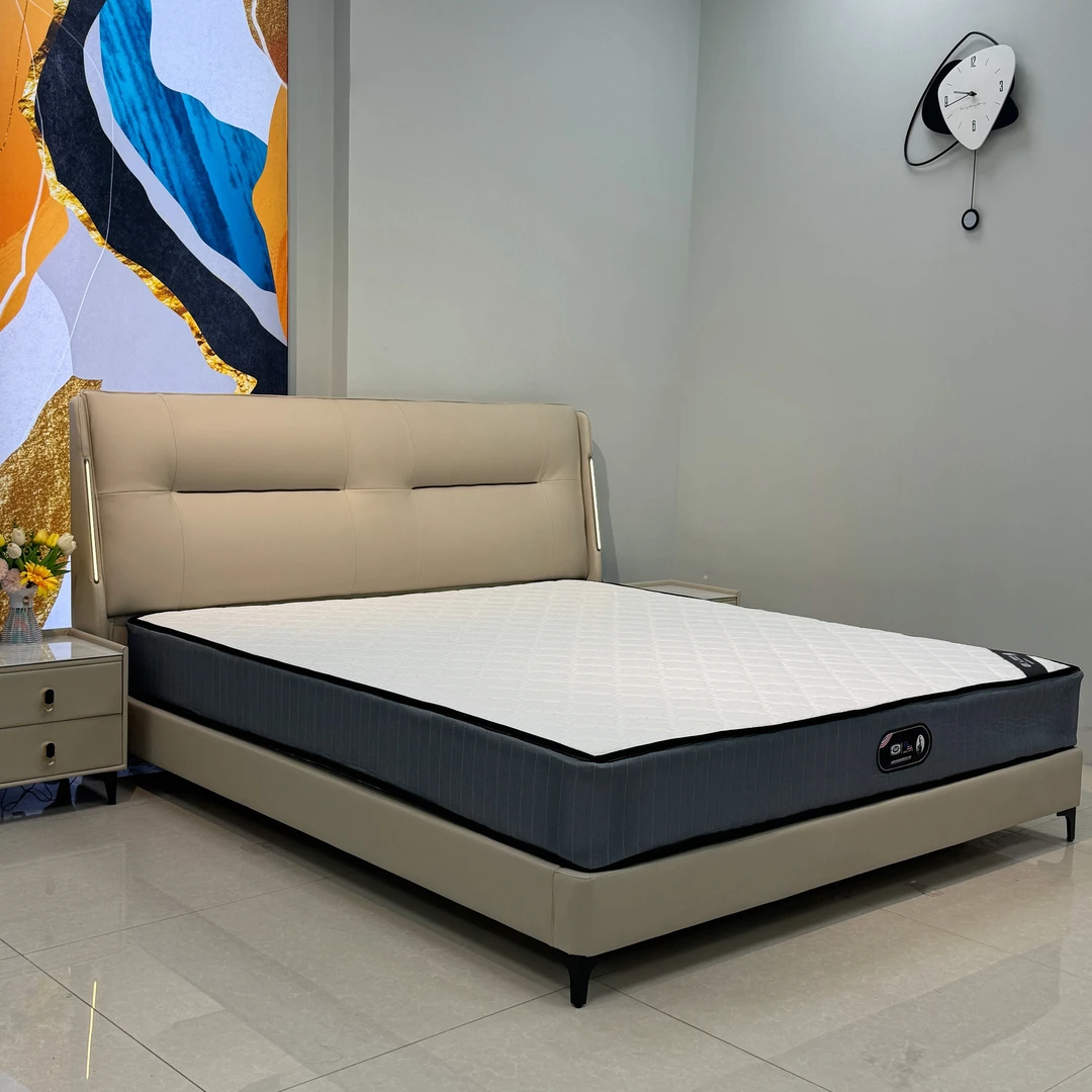 轻奢主卧床双人床极简婚床实木框架厂家简约网红808#