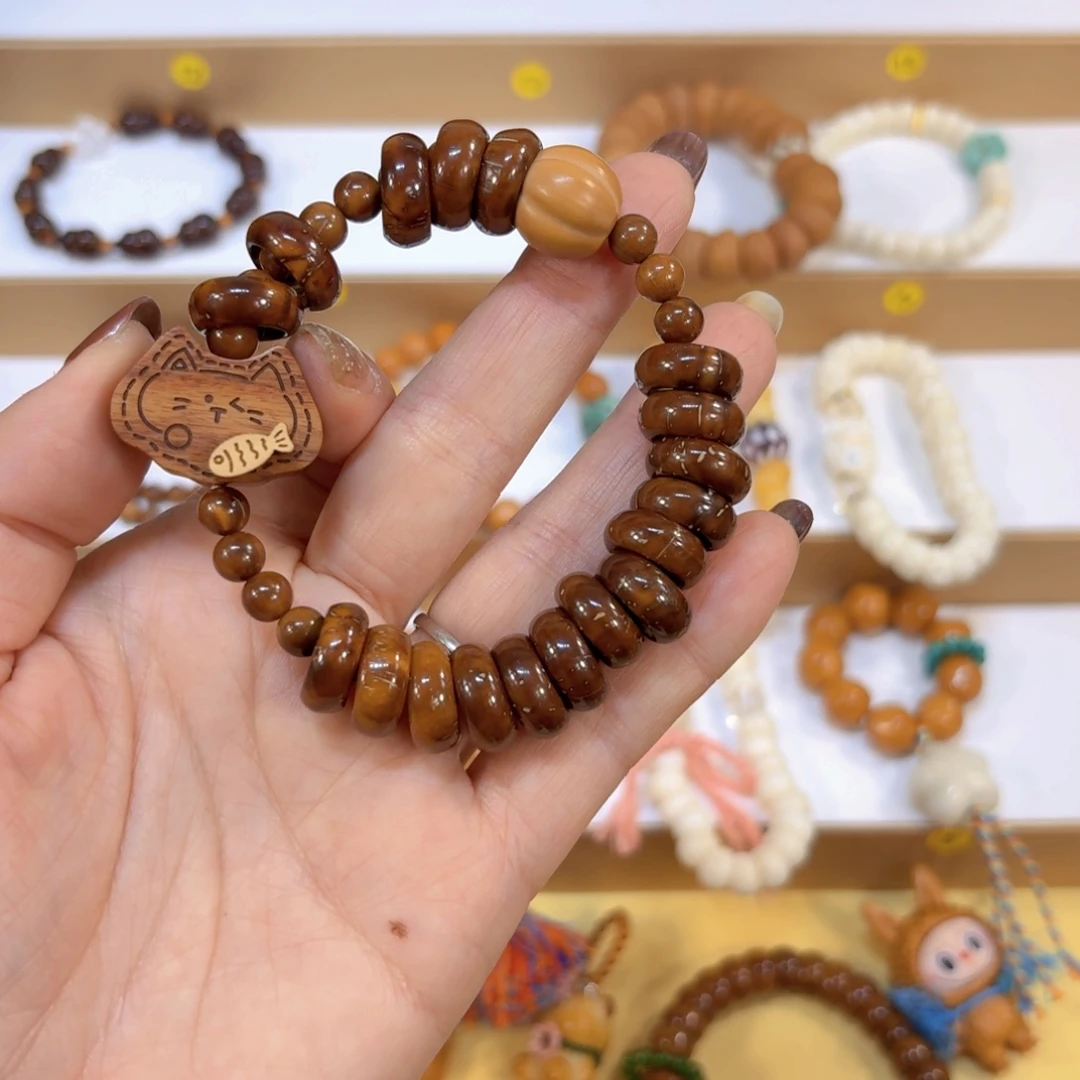 星月菩提手串紫金鼠甜甜圈猫吃鱼