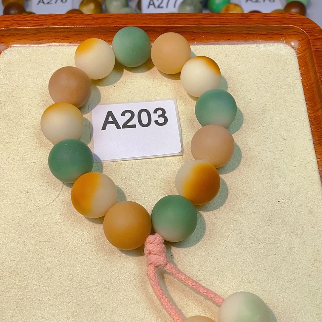 菩提根/象牙果手串疯*亻磨砂圆珠手持19m m