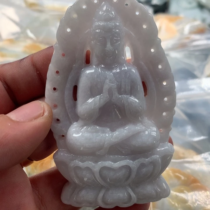 翡翠未镶嵌颈饰保真天然a货翡翠