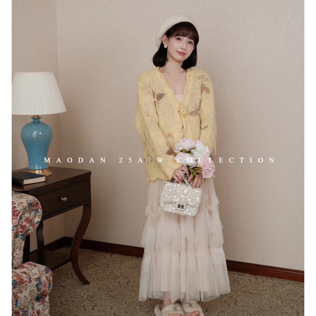 maodan/猫单【梦幻丽莎】孕妇装秋季新品气质显瘦法式外套连衣裙