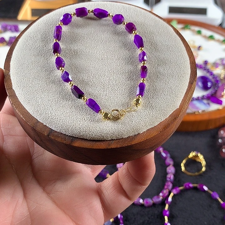 苏纪石（舒俱来）18K金镶嵌手链