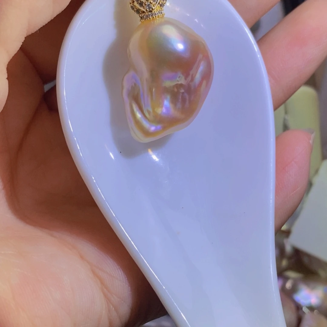 淡水珍珠银S925镶嵌淡水珍珠