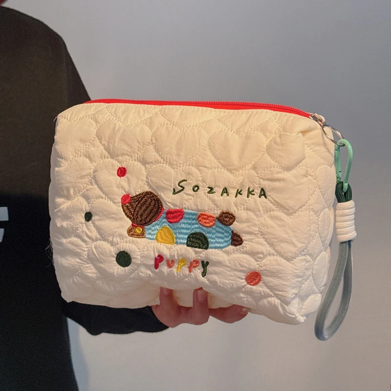 腊肠小狗化妆包女2025新款便携大容量旅行手提化妆品收纳包洗漱包