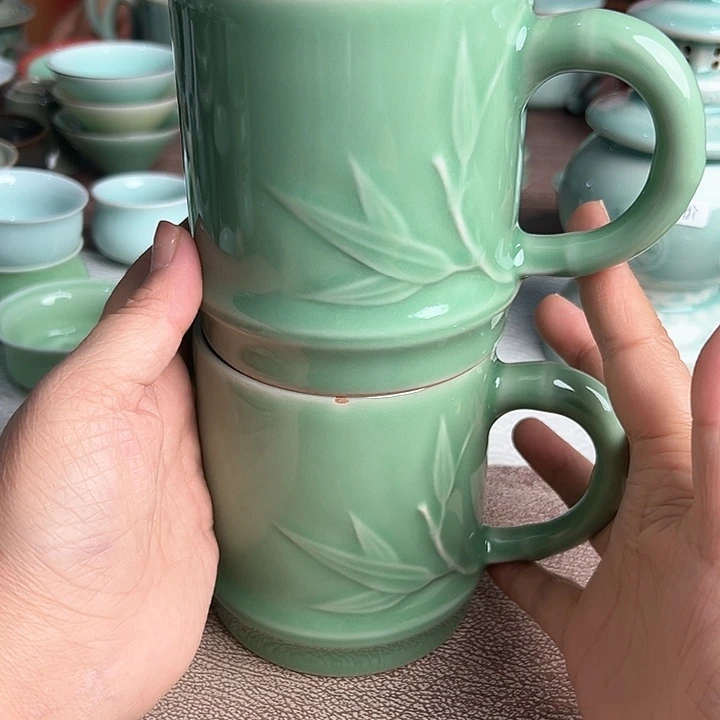 龙泉云间青瓷小米茶器
