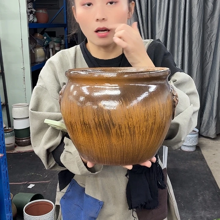 22×20 -粗陶花盆有孔
