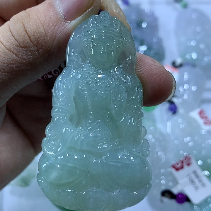 翡翠未镶嵌颈饰天然翡翠A货吊坠