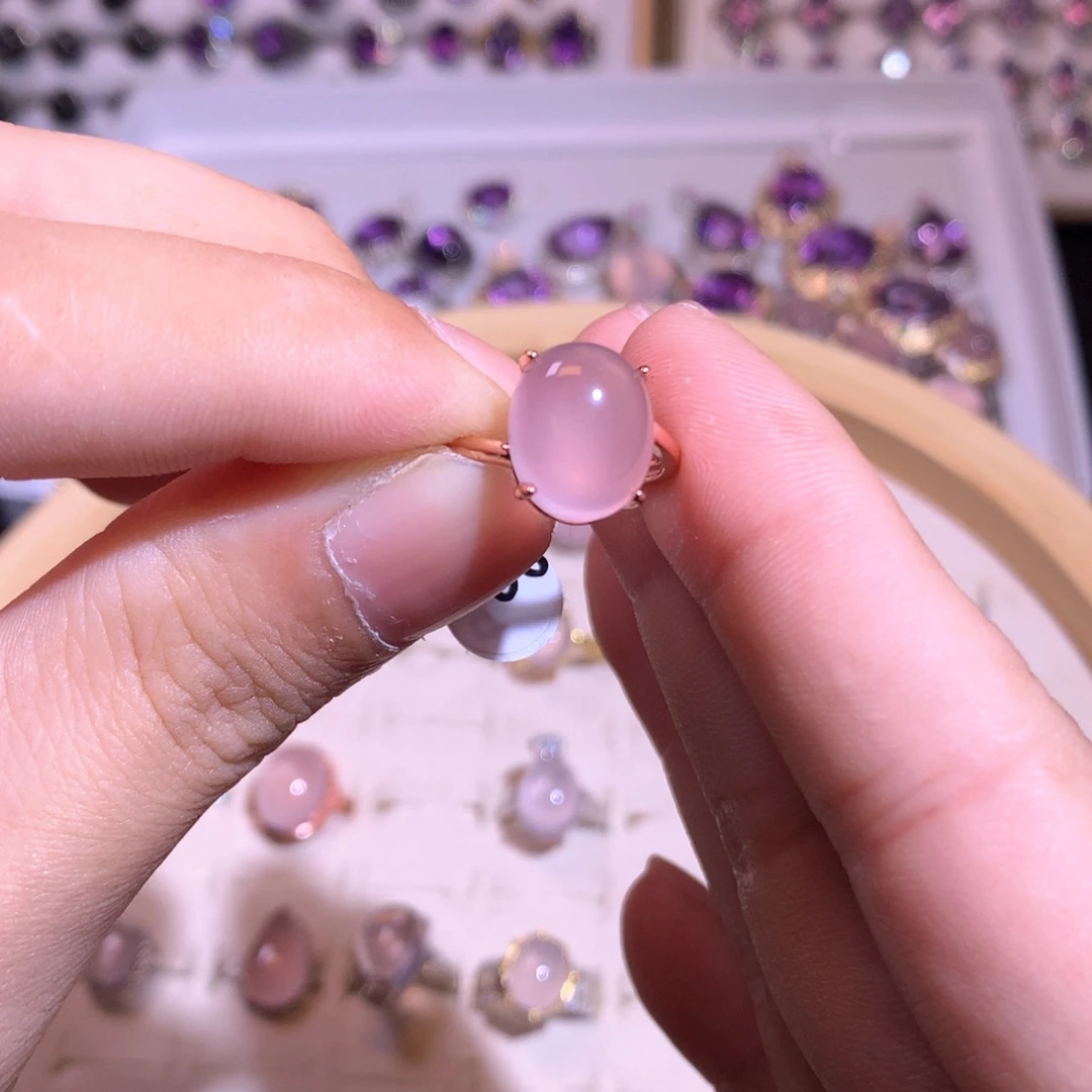 【闪购商品】水晶戒指银S925镶嵌离*戒指