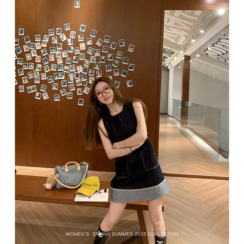 YESWOMEN【DA】双拼原牛系列·撞色超薄不闷 无袖&镰刀裤XY7056B3652