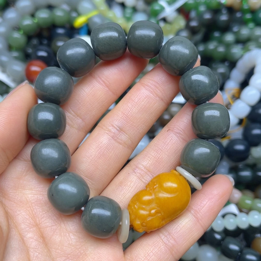 和田玉未镶嵌手链