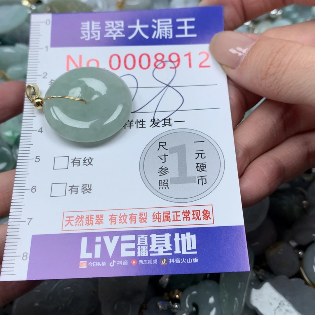 翡翠未镶嵌吊坠(不含链)