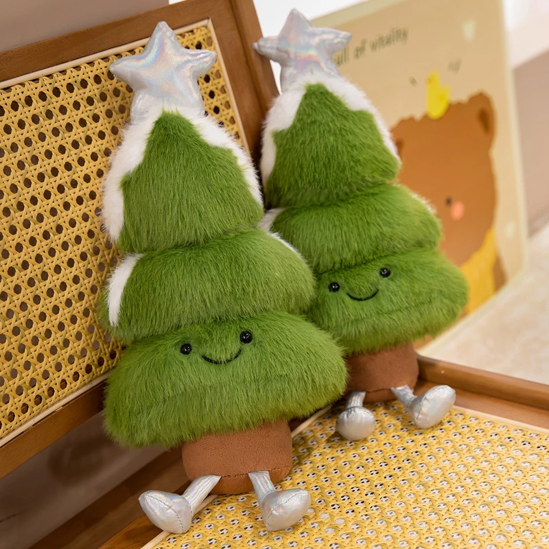 卡通圣诞树抱枕毛绒玩具玩偶公仔节日氛围装饰品圣诞节礼物送女生