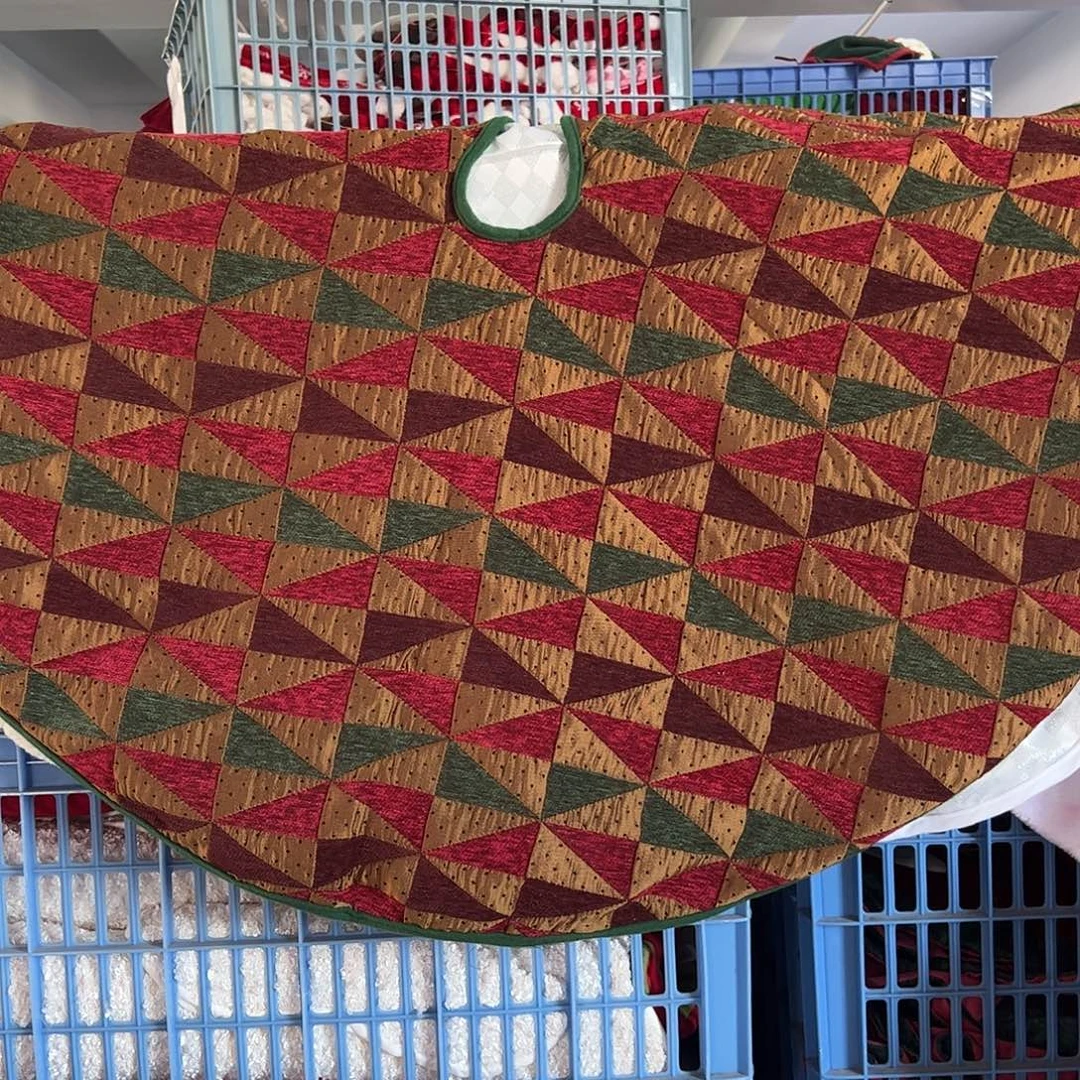 圣诞树群摆件桌布复古