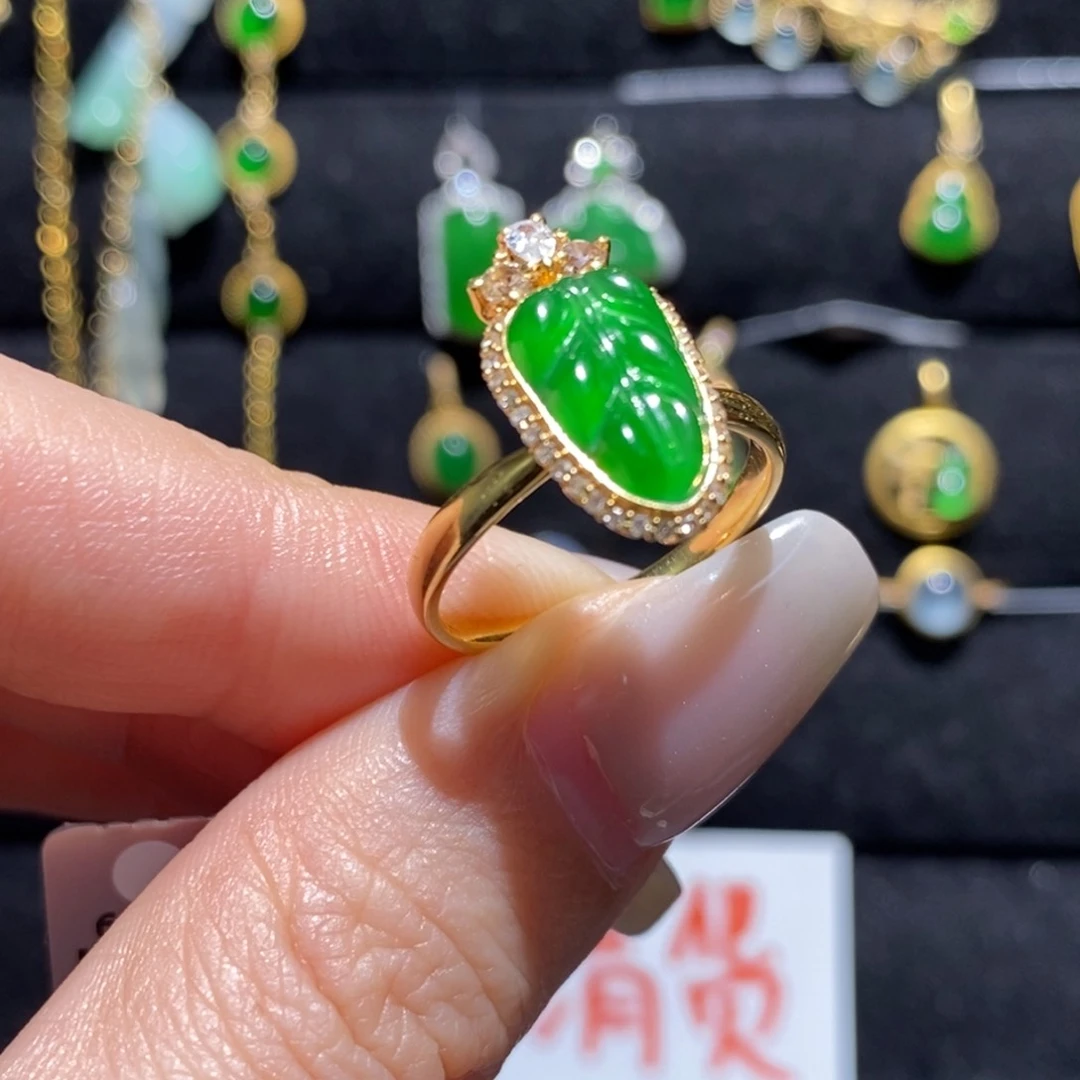 翡翠颈饰18K金镶嵌234566