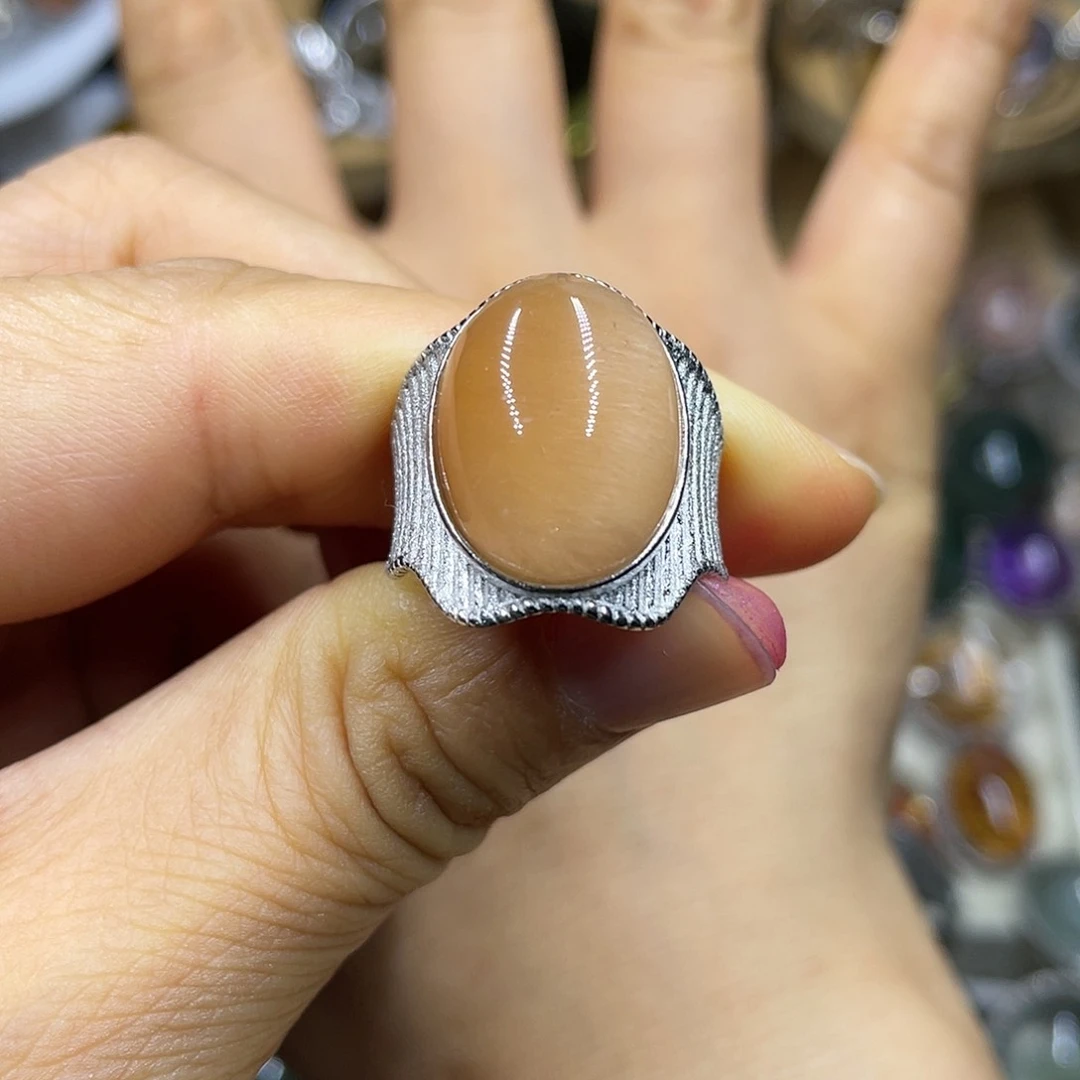 【闪购商品】水晶珠宝半成品银S925镶嵌戒指