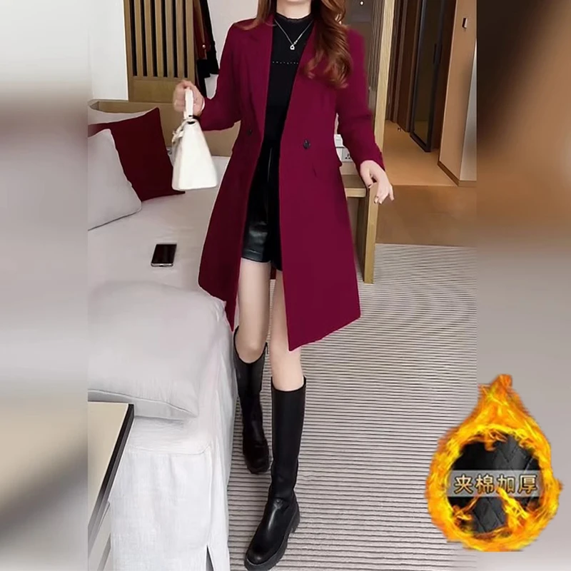 休闲风衣外套女士中长款2025年春秋冬季新款时尚收腰小个子大衣潮