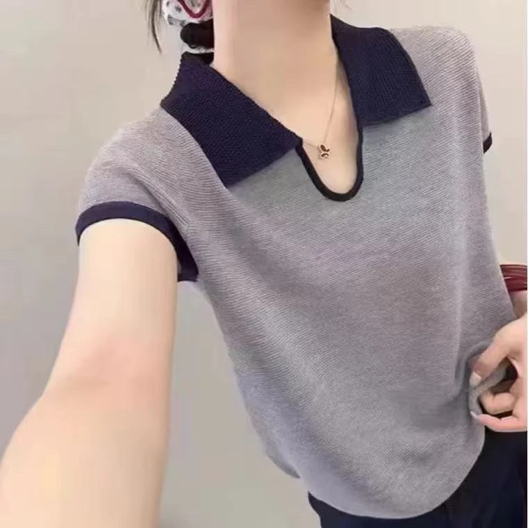 秋季新款百搭遮肉显瘦上衣（500-599）简约时尚气质针织衫设计时尚