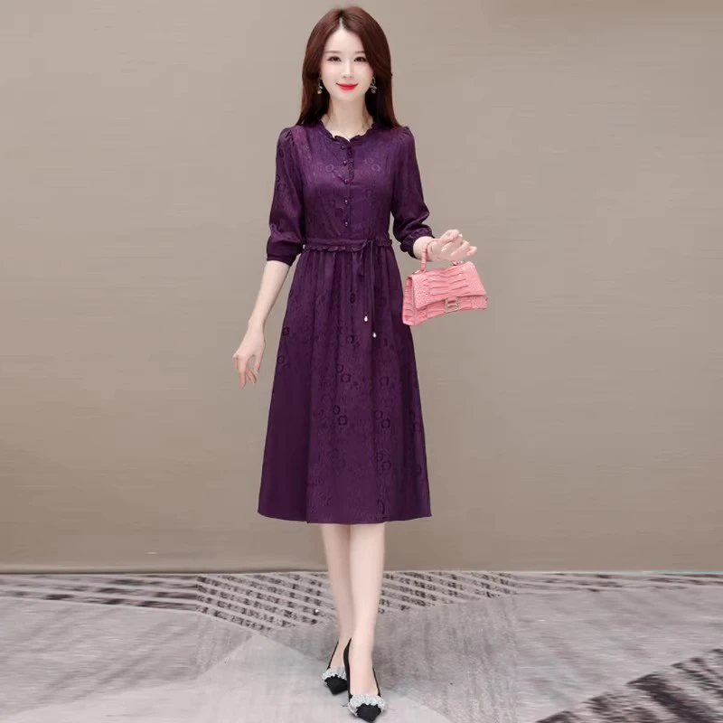 137 连衣裙女春秋长袖气质高端精致品牌高级感超好看洋气裙子