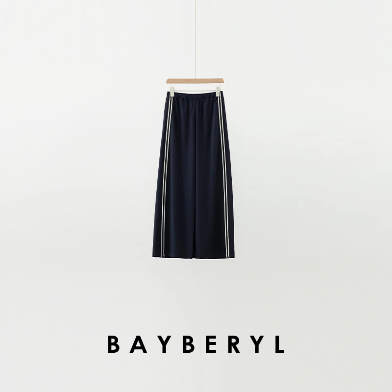 BAYBERYL老贝校服裤*侧拼色松紧腰舒适百搭休闲裤XXK5E1704-6/15
