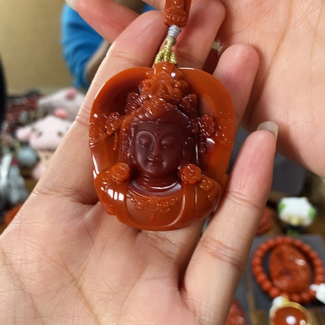 未镶嵌吊坠原矿南红玛瑙森***许