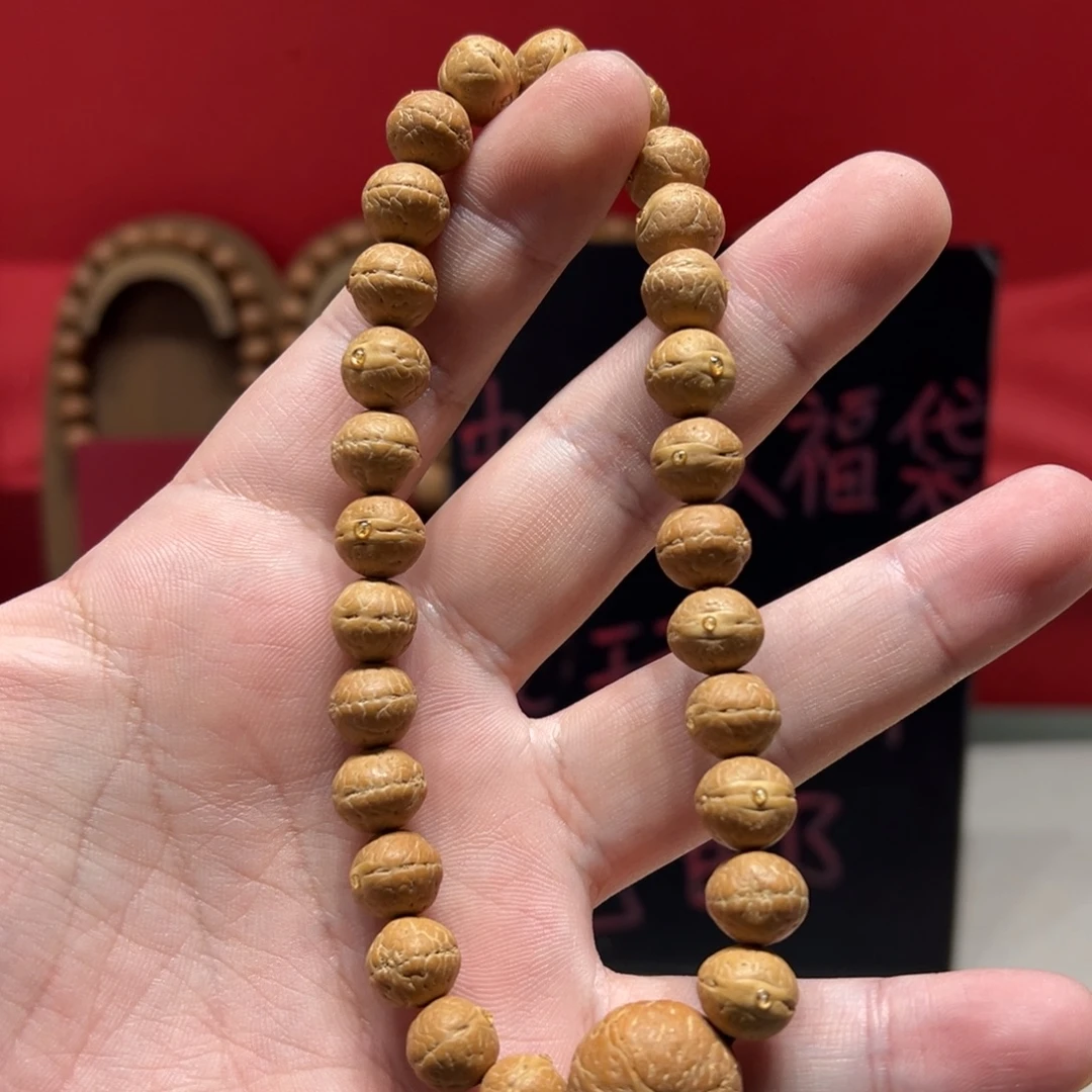 水***丝手串凤眼菩提10.5mm尼泊尔凤眼菩提实心飞碟