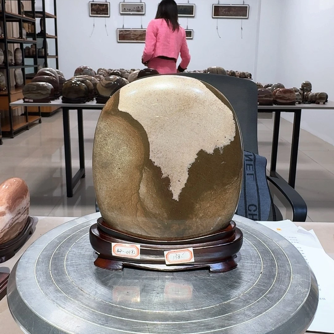 长江画面石中号摆件