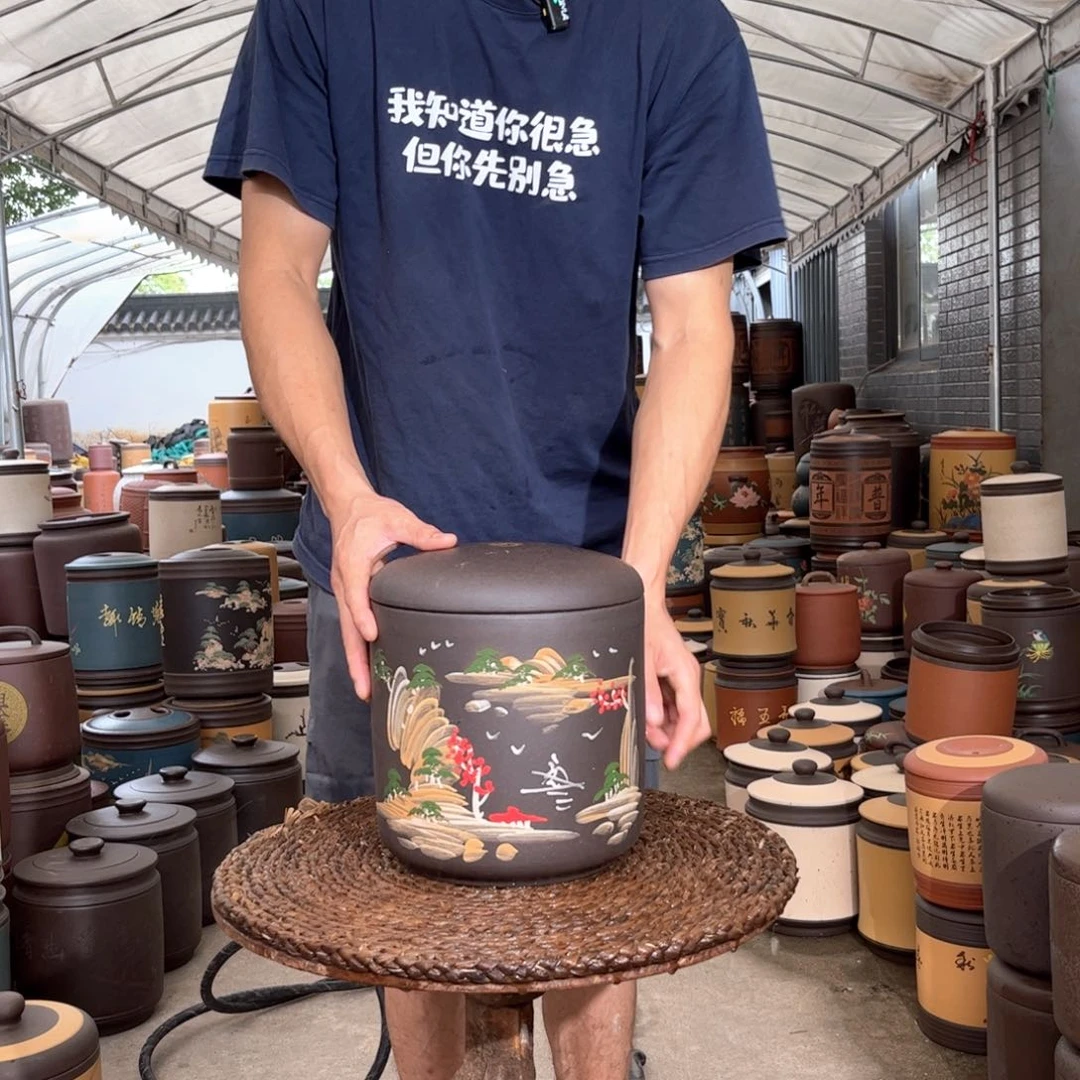 紫砂茶叶罐7 饼茶叶罐