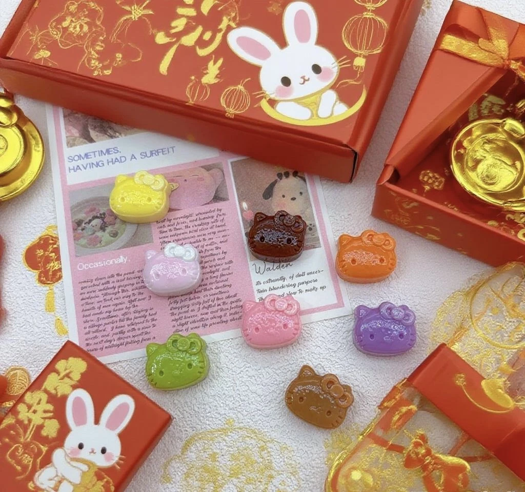 【定制-KT月饼】DIY手机饰品配件通用可爱创意卡通