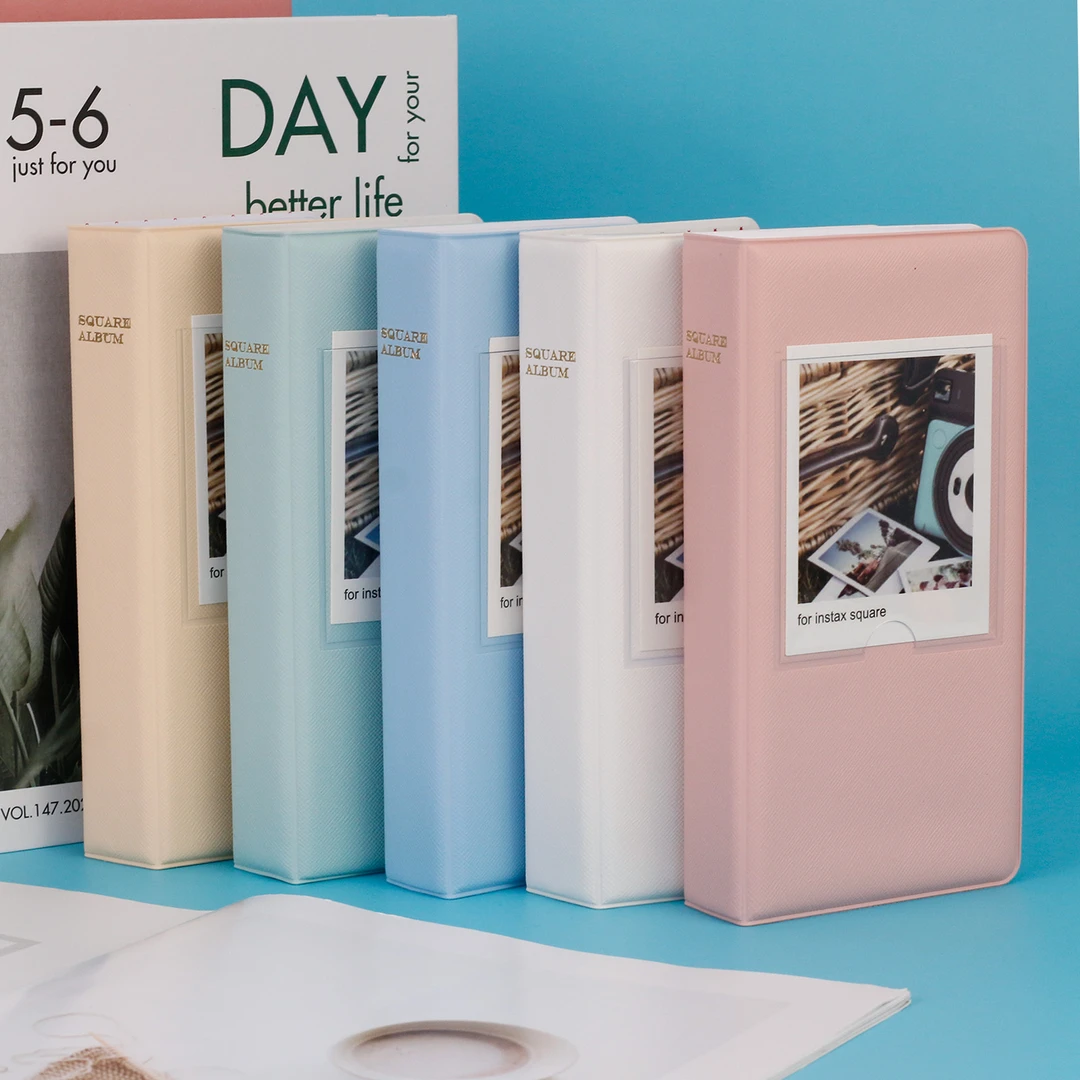 适用于拍立得4寸SQ1方照片收纳本Square相册纯色照片相册本