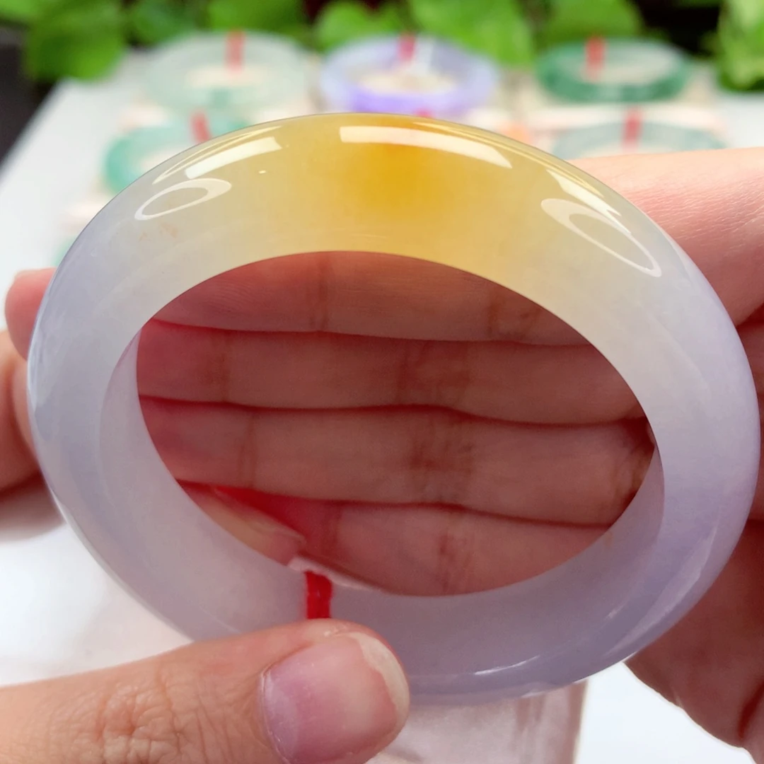 未镶嵌手镯翡翠53.4金元宝 冰胶细腻 超绝 喵喵