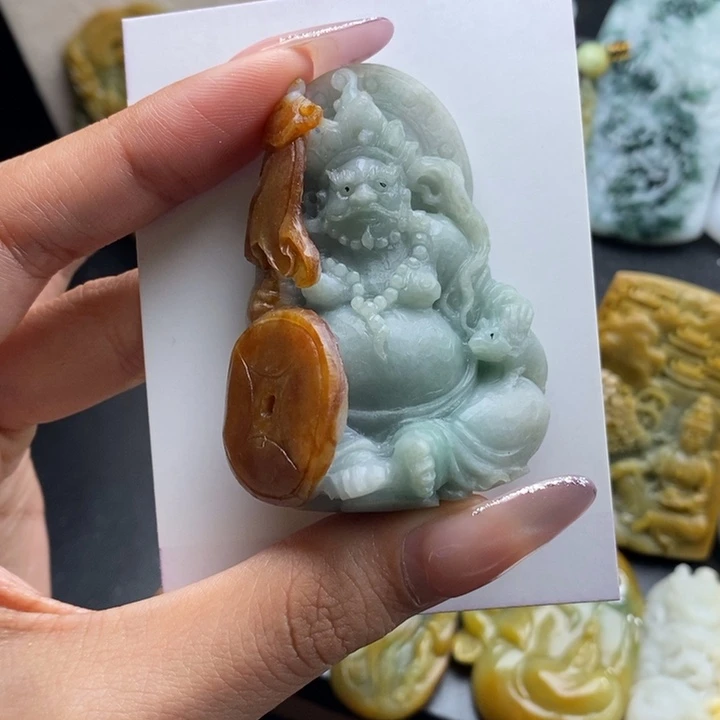 思***厚定制翡翠未镶嵌黄财神