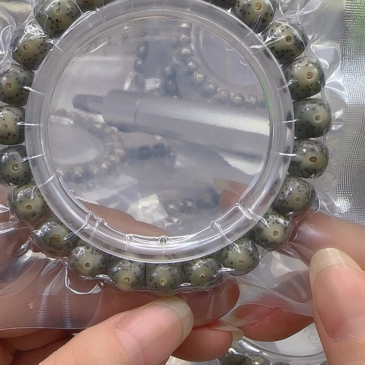 星月菩提手串58哈哈绿星月菩提1.0桶单圈