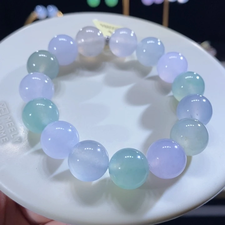 翡翠未镶嵌吊坠(不含链)翡翠糖果色手串卡12+