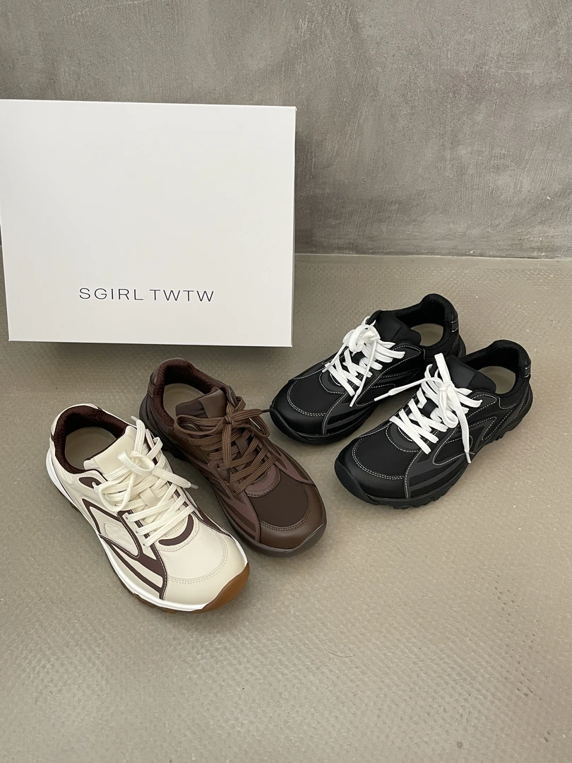 SGIRL TWTW时尚厚底老爹鞋新款透气户外休闲登山运动鞋子潮E530-6