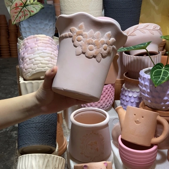 15×14雾化花边花束 粗陶1个