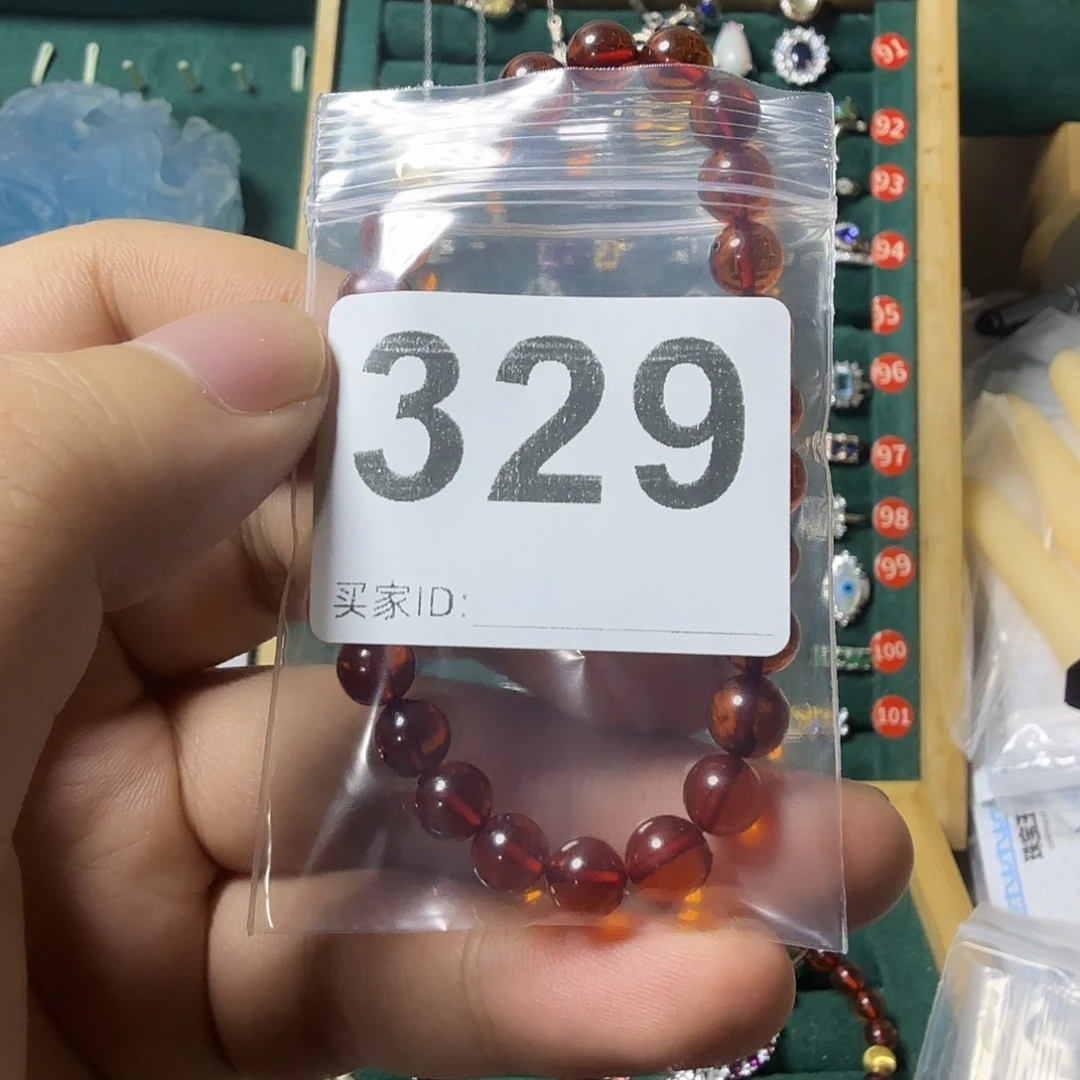 A***A手链血珀银S925镶嵌