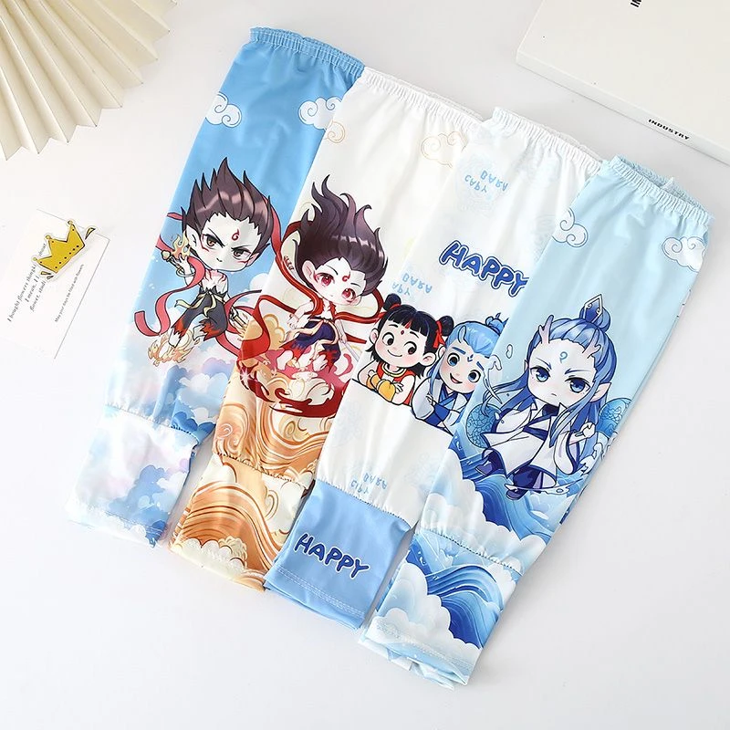 哪吒儿童冰袖夏遮阳防晒男童冰丝护袖套男孩护手臂手袖宝宝袖套TJ