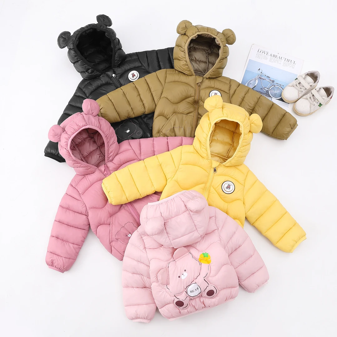 断码便宜清货【亮灯小熊轻薄款棉服】25年秋冬男女宝轻薄款保暖棉服