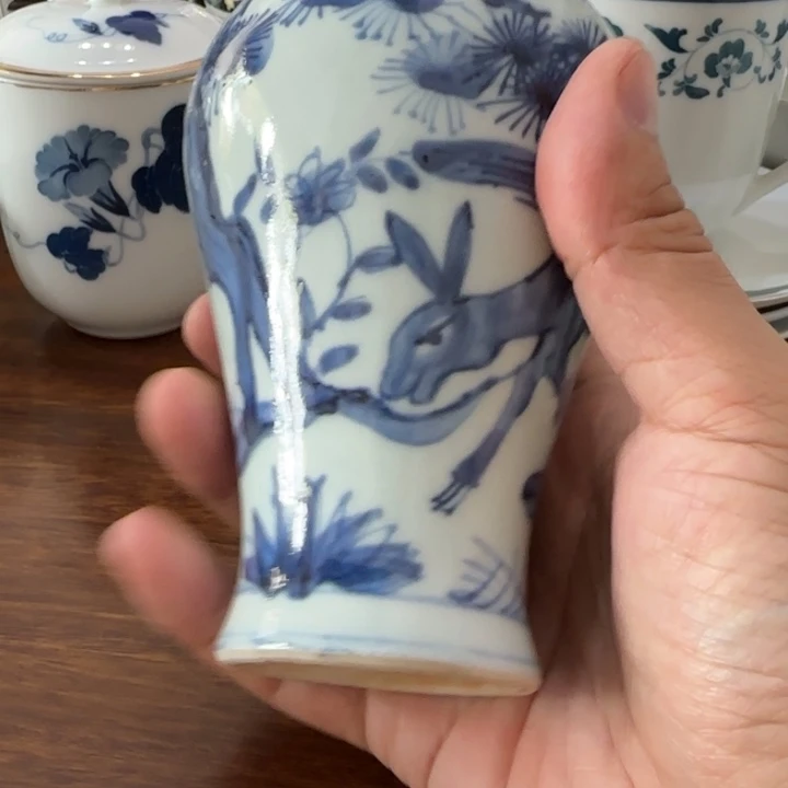 景德镇青花小花瓶14.5厘米