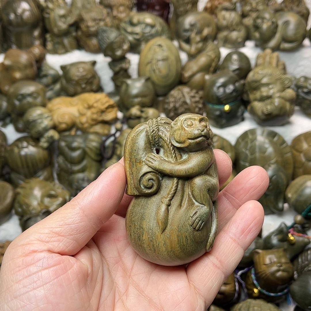 维腊木（绿檀）N*布袋猴，车挂款式