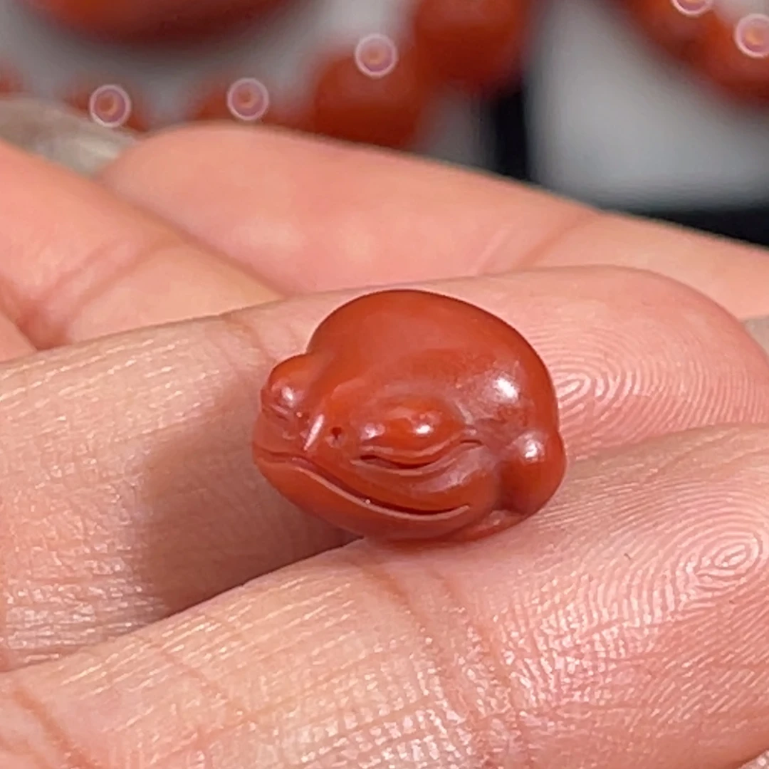 南红玛瑙未镶嵌官坡金蟾12.6*12*7.7mm